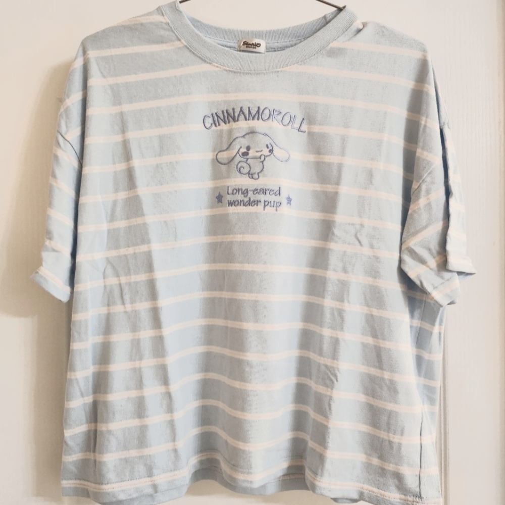 Cinnamoroll stripe oversized shirt M-L NWT